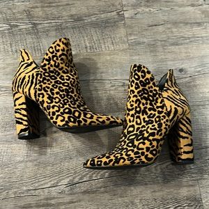 Never worn leopard qupid booties